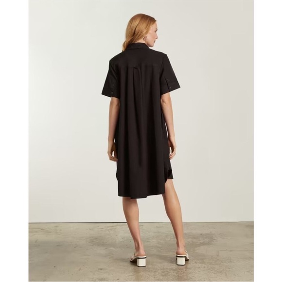 Everlane The Daytripper Shirt Dress Black Medium NWT Button Front Pockets Short - Picture 6 of 10